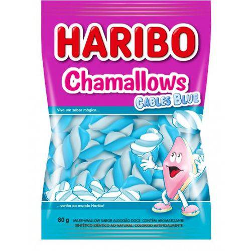 7 Pacotes de Marshmallows Chamallows Cables Blue 80g Cada - Haribo