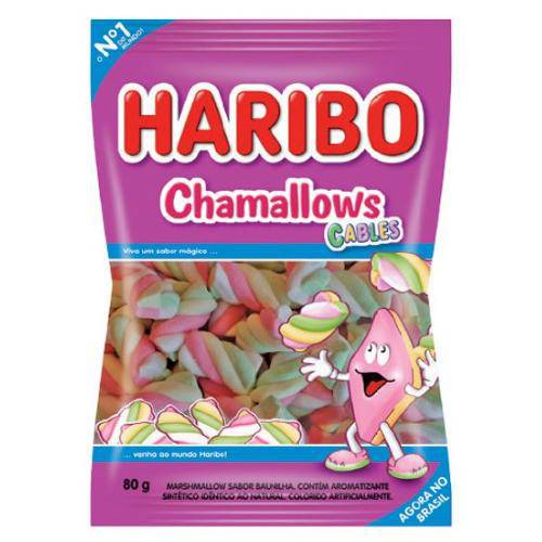 7 Pacotes de Marshmallows Haribo Chamallows Cables 80g