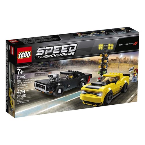 75893 Lego Speed Champions - 2018 Dodge Challenger e 1970 Dodge Charger R/t - LEGO