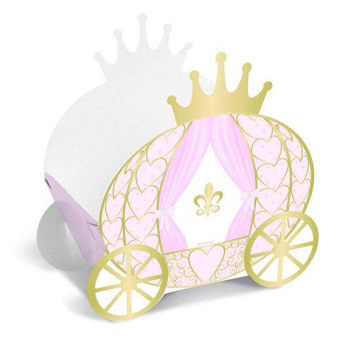 8 Caixas Cartão Carruagem Princesa Decoração Festas
