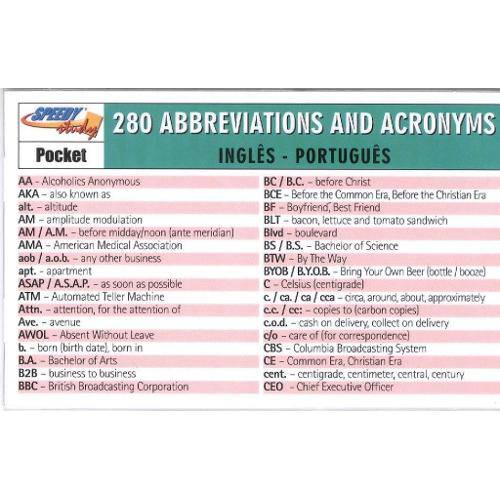 280 Abbreviations And Acronyms Ingles-portugues