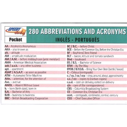 280 Abbreviations And Acronyms Ingles-portugues