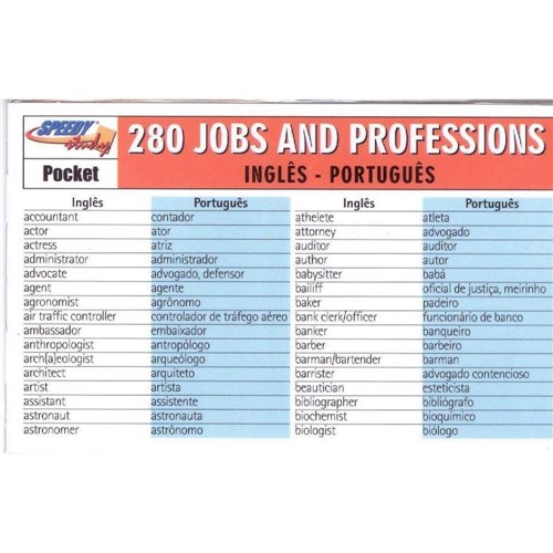 280 Jobs And Professions Ingles-Portugues