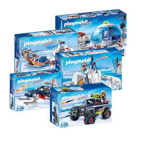 9055 Playmobil Cidade Kit Completo Exploração Ártico