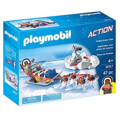 9057 Playmobil - Trenó Puxado por Husky - PLAYMOBIL