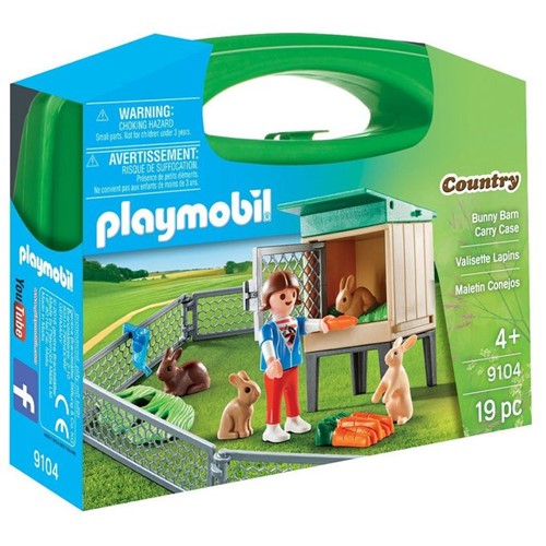 9104 Playmobil - Maleta Celeiro com Coelhos - PLAYMOBIL