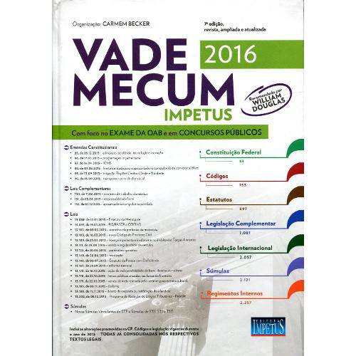 9788576268772 Vade Mecum Impetus para Oab e Concursos 2016