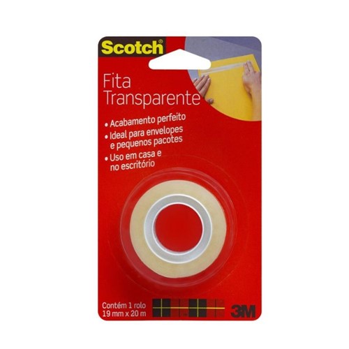 Fita Scotch Transparente 19MMX20M-3M