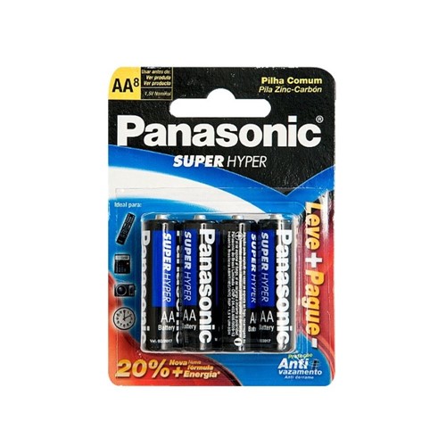 Pilha Pequena AA com 8 - Panasonic