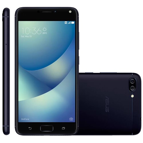 Smartphone Asus Zenfone Max M1, 4G, Tela 5.2", Câmera 13MP, Android 7, 32 Gb, Dual Chip - Preto