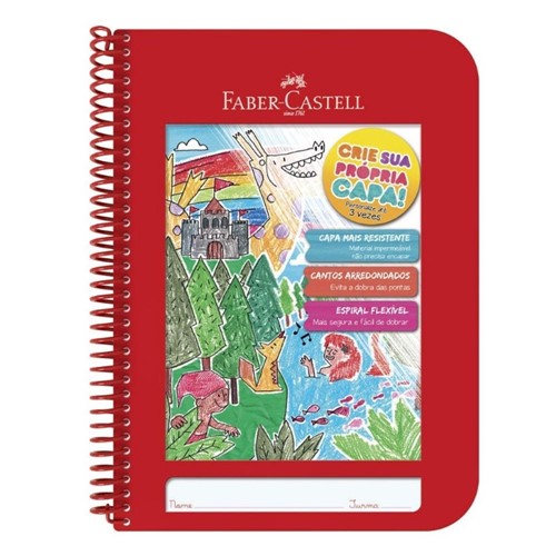 Caderno Criativo Capa Vermelha-Faber Castell