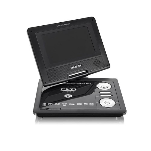 DVD Player Portátil Multilaser Tela 7" Entrada USB/SD e Jogos - AU710