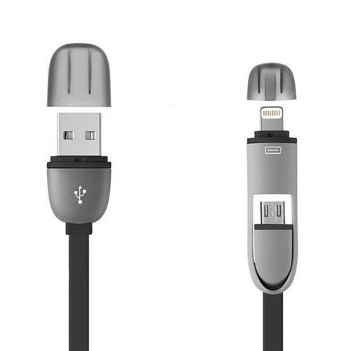 Cabo 2x1 Micro USB/IPHONE 5/6/7 BR 1.5M WI333-Multilaser