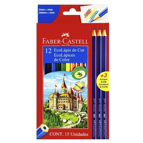 Lápis de Cor Ecolápis 12 Cores 120112 -Faber Castell