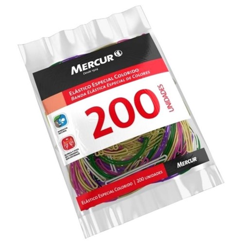 Elástico Especial Colorido 200 Unidades B0501031800-Mercur