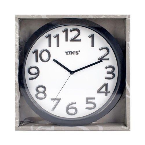 Relógio de Parede Preto CL161082Y-Imporiente