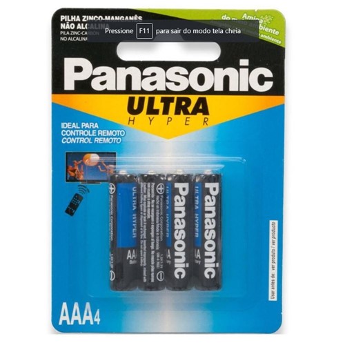Pilha Ultra Hyper com 4 AAA-Panasonic
