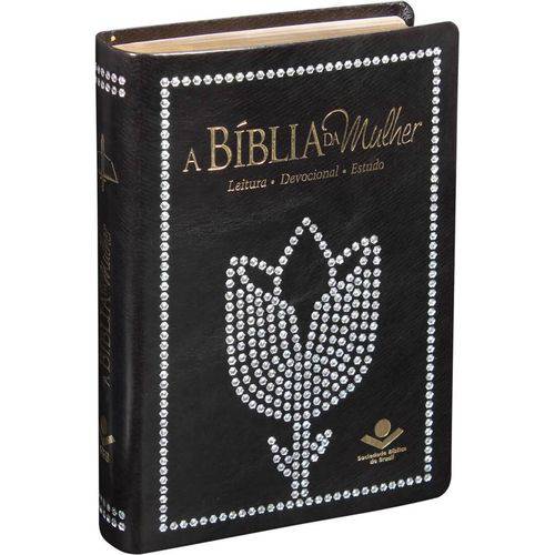 A Bíblia da Mulher | Almeida Revista e Corrigida | Preto Nobre Pedras