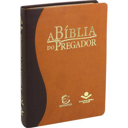 A Bíblia do Pregador com Estudo e Esboço - Capa Couro Marrom Luxo
