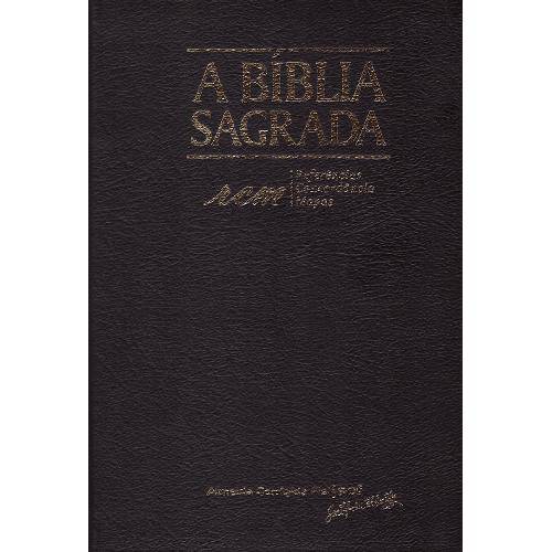 A Bíblia Sagrada Rcm (referências, Concordância e Mapas) - Grande - Índice Lateral - Capa Luxo Preta