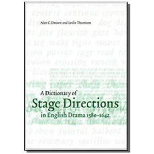 A Dictionary Of Stage Directions In English Drama