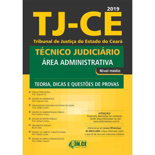 Aapostila Tjce - Técnico Judiciário (área Administrativa) Tribunal de Justiça Ceará/2019