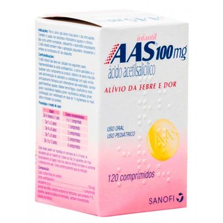 AAS Infantil 100mg 120 Comprimidos
