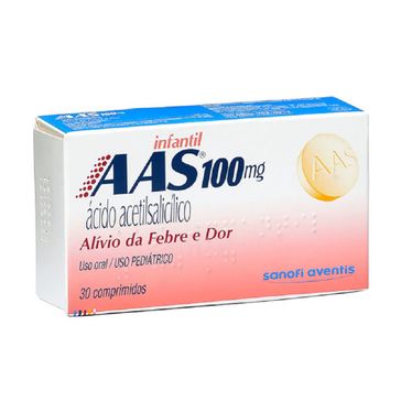 Aas Infantil 100mg Sanofi 30 Comprimidos