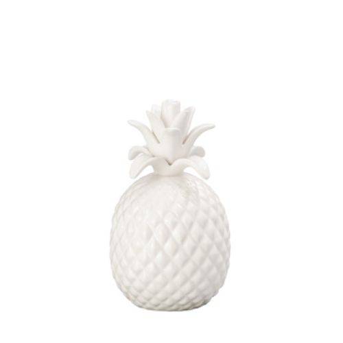 Abacaxi Decorativo de Cerâmica Branco 3385 - Lyor