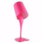 Abajur Luminária de Mesa Decorativo Tinta Rosa Metal 40x15