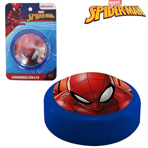 Abajur Luminaria de Toque Infantil de Led a Pilha Homem Aranha Spider Man