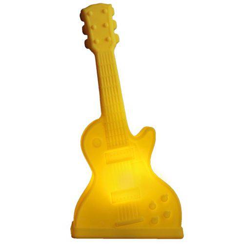 Abajur - Luminária Guitarra Amarela