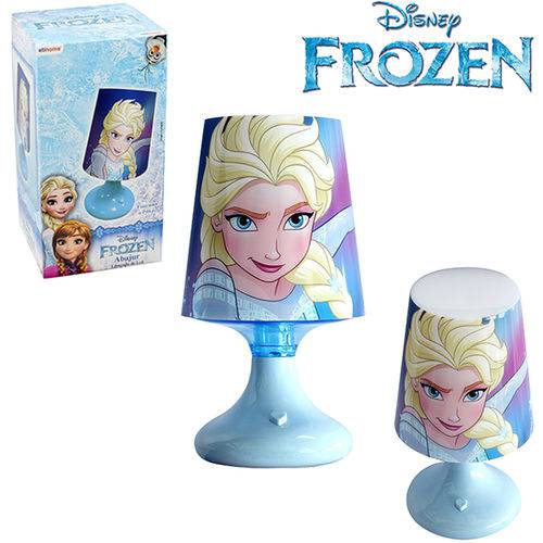 Abajur Luminaria Infantil de Led a Pilha Frozen na Caixa
