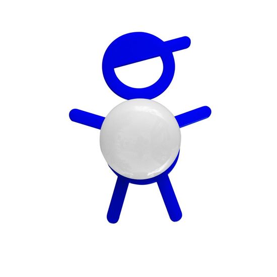 Abajur Stickboy-Abajur Branco e Azul