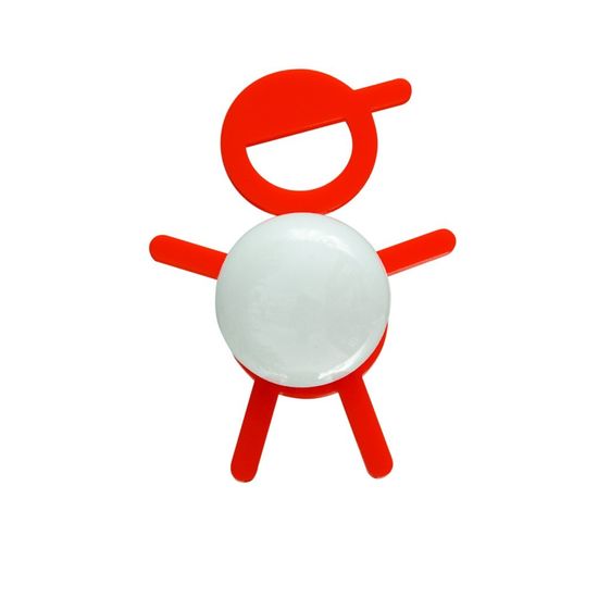 Abajur Stickboy-Abajur Branco e Vermelho