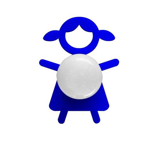 Abajur Stickgirl-Abajur Branco e Azul
