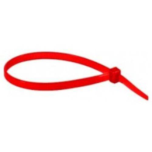 Abraçadeira de Nylon Vermelha 2.5x100mm Pacote 50 - 22293