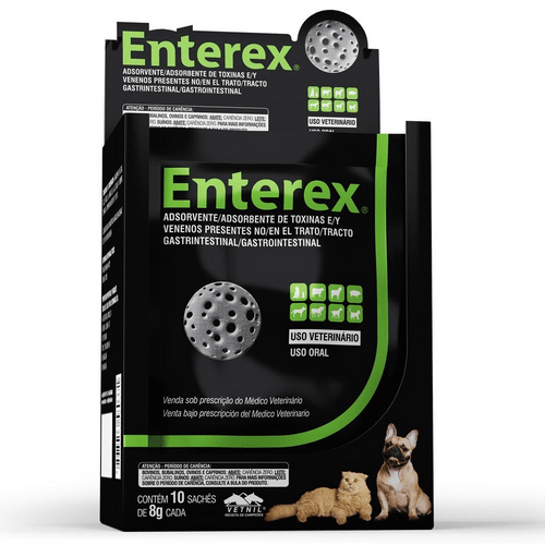 Absorvente de Toxinas Vetnil Enterex para Cães e Gatos 8g