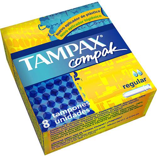 Absorvente Interno Tampax Compak Regular - 8 Unidades