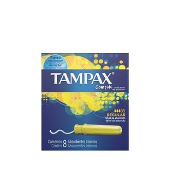 Absorvente Interno Tampax Compak Regular com 8 Unidades