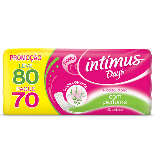 Absorvente Intimus Days Odor Control com Perfume 80 Unidades