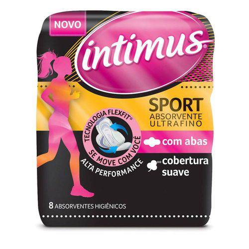 Absorvente Intimus Sport Ultrafino com Abas 8 Unidades
