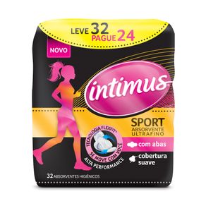 Absorvente Intimus Sport Ultrafino com Abas Leve 32 Pague 24
