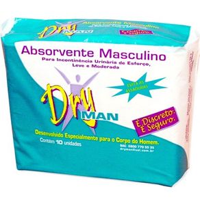 Absorvente Masculino DryMan com 10 Und (Cód. 11272)