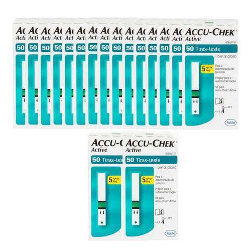 Accu-chek Active com 50 Tiras Reagentes 17 Unidades