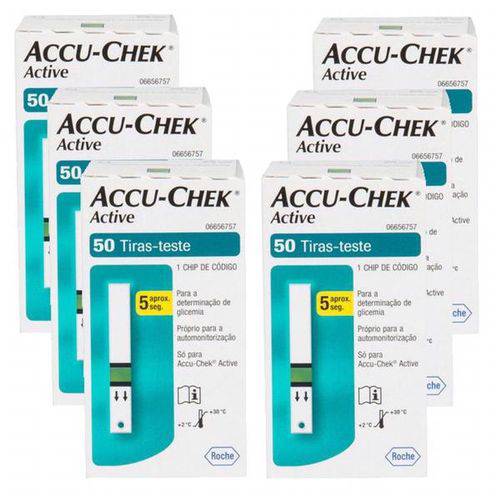 Accu-chek Active com 50 Tiras Reagentes 6 Unidades