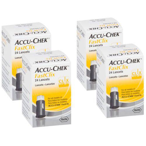 Accu-chek Fastclix com 24 Lancetas 4 Unidades