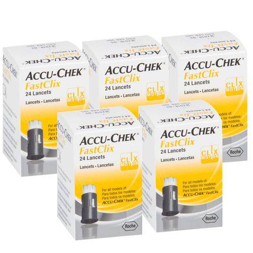 Accu-chek Fastclix com 24 Lancetas 5 Unidades