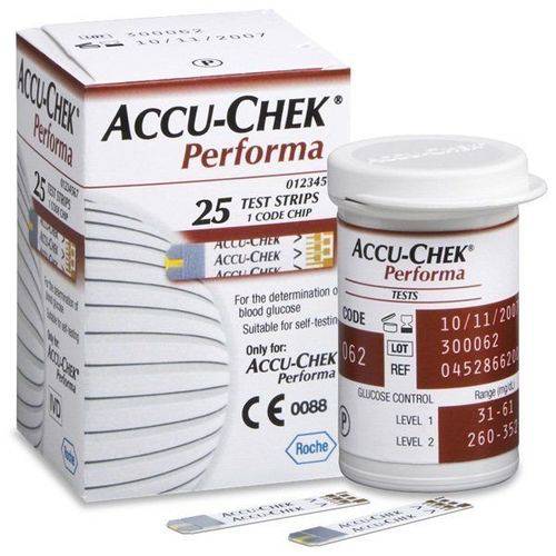 Accu Chek Performa com 25 Tiras Glicose