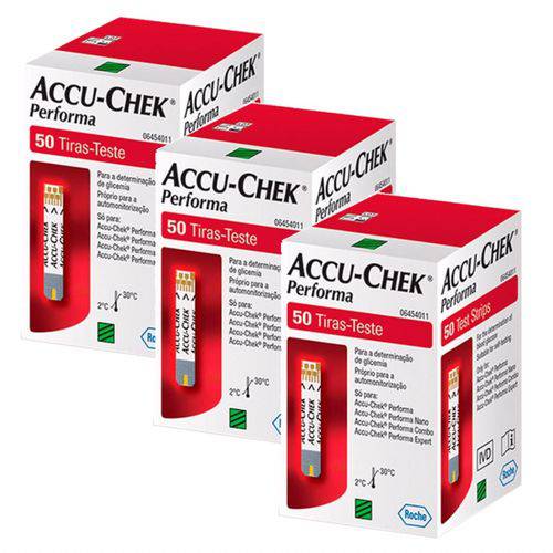 Accu-chek Performa com 50 Tiras Reagentes 3 Unidades